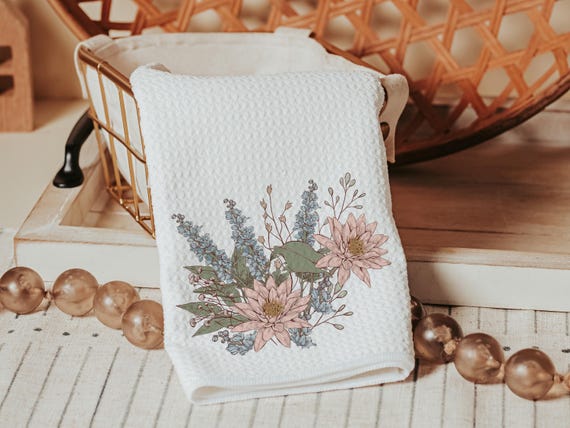 Larkspur July Birth Month Towel