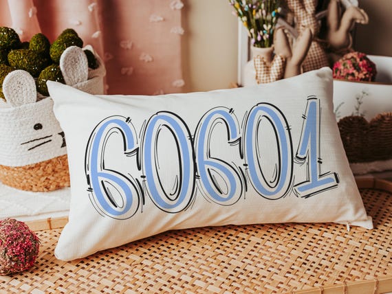 custom carolina blue zip code pillow lumbar throw pillows for couch blue school spirit decor, college dorm essentials, teenage girl gifts