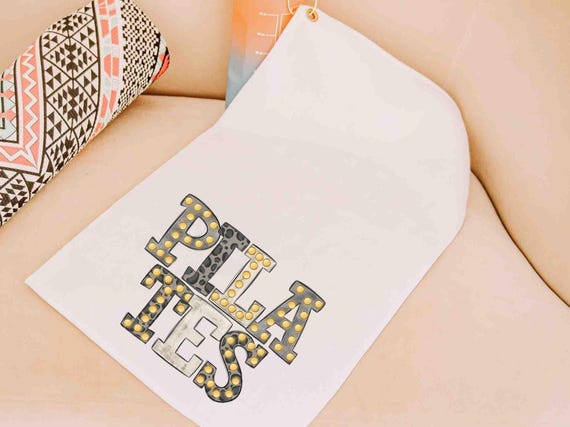 pilates towel with grommet, pilates girl aesthetic sweat towels gym bag accessories, pilates gifts for women, reformer pilates teacher gift