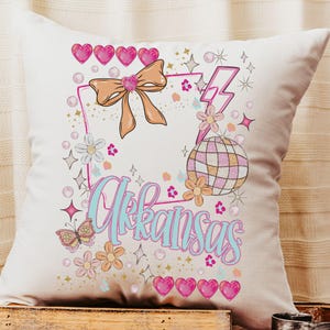 Custom preppy state throw pillows