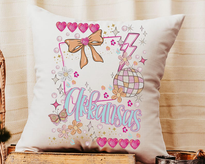 Custom preppy state throw pillows