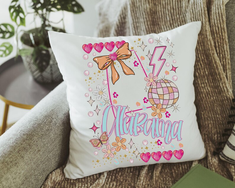 Custom preppy state throw pillows