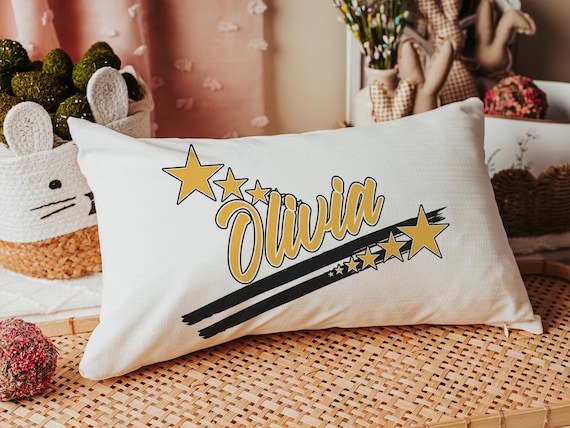 Personalized Yellow Name Pillow