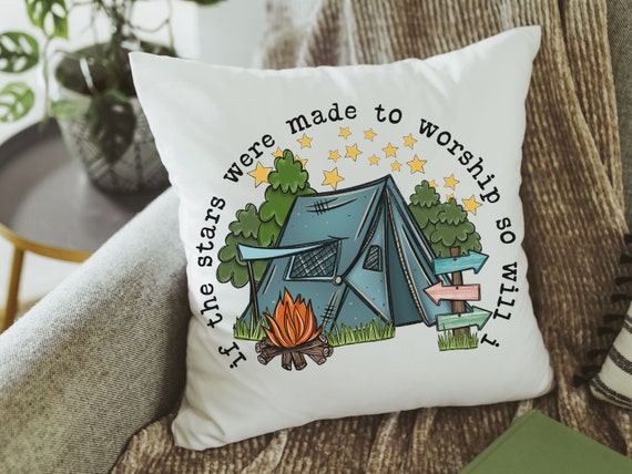 Made to worship under the stars throw pillow