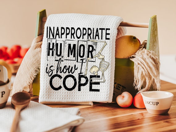 inappropriate kitchen towels funny kitchen decor, dark humor gag gifts for men, sassy kitchen dish towels, sarcastic gifts for friends, best
