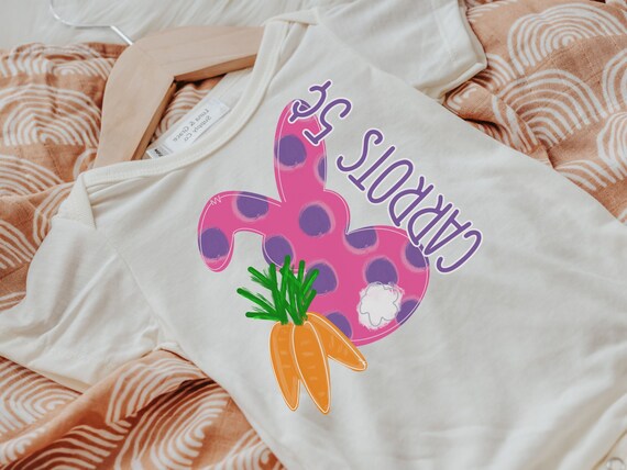 carrots 5 cents pink Easter bunny baby outfit, first Easter outfit baby girl coming home outfit Spring baby clothes, Easter basket stuffers