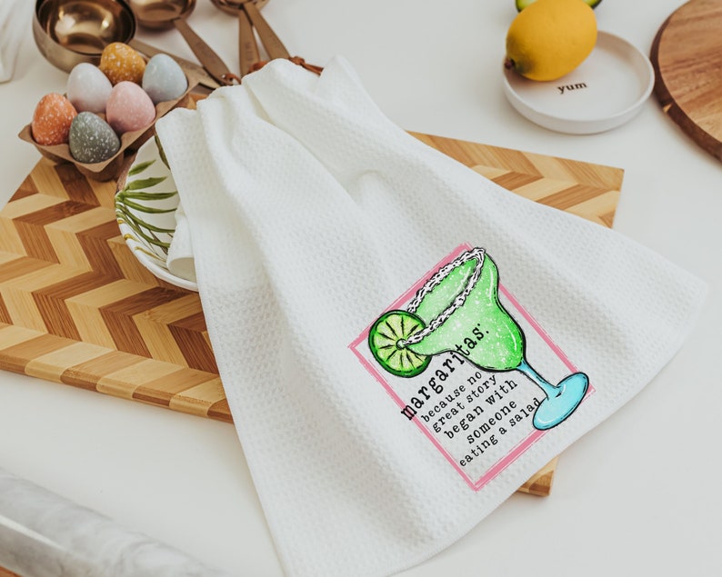 funny pina colada and margarita kitchen towels