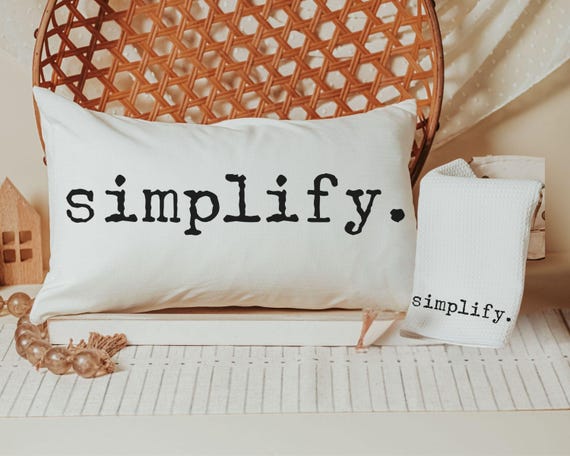 Simplify Lumbar Pillow & Towels, Custom Word Of The Year