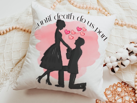 Until death do us part wedding throw pillow