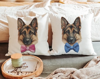 German Shepherd throw pillows for sofa, German Shepherd gifts, dog lover gift for women, shepherd decor, cute dog gifts for dog owners