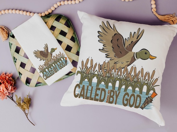 Called by God decorative pillows for bed, Christian gifts for men brothers in Christ, duck throw pillows for couch, Christian kitchen towel