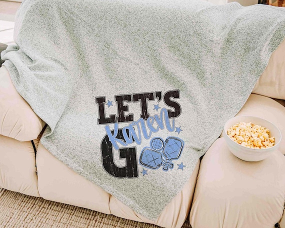 Personalized carolina blue pickleball blanket with name