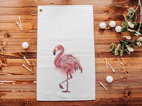 Flamingo Golf Towel