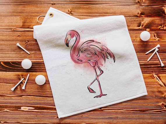 Flamingo Golf Towel