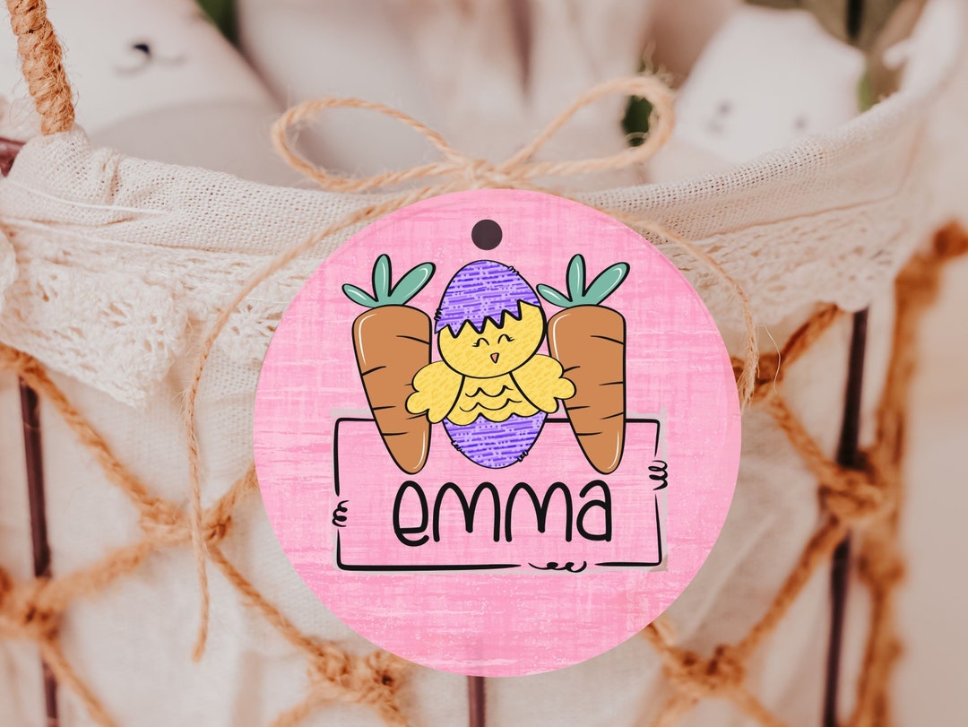 Personalized Easter Basket Tags for Girls, Easter Basket Stuffers for