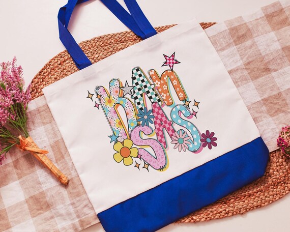 Kansas Checkered Tote Bag