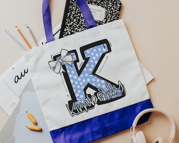 Personalized Carolina blue cute tote bags