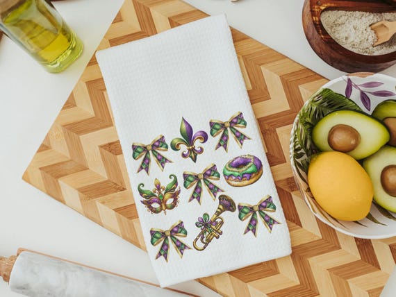 Mardi Gras Fleur De Lis Towel
