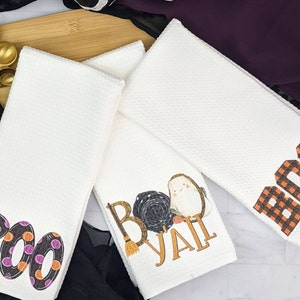 boo yall Halloween kitchen towels