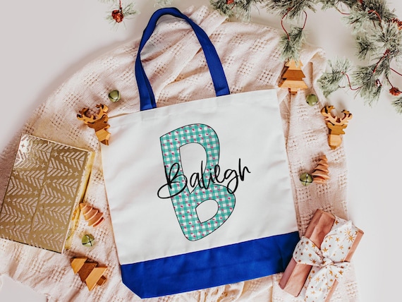 personalized initial tote bag with name, custom beach bag for teens, cute flamingo gifts for her, destination wedding bridesmaid gifts, best