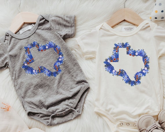 Texas state flower baby outfit