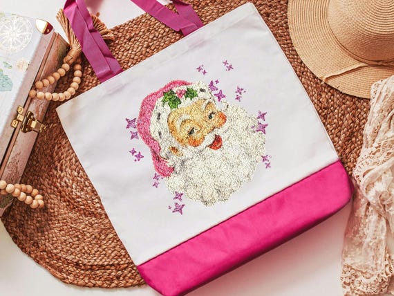 Pink Santa Tote Bag