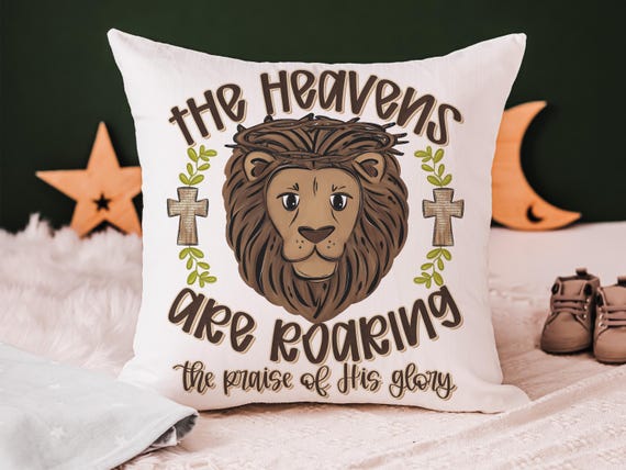 the Heavens are roaring lion pillows