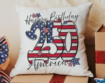 Cojín decorativo de estrellas y rayas para el 4 de julio, regalos patrióticos para mujeres, decoración del 250 aniversario de Estados Unidos