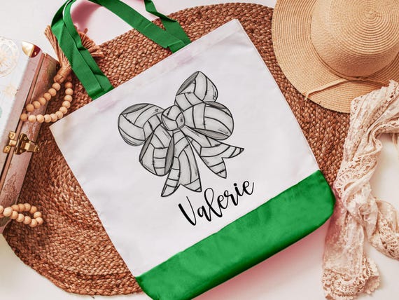 personalized volleyball coquette tote bag for girls, volleyball gifts for teen girls, volleyball senior 2025 high school graduation gifts