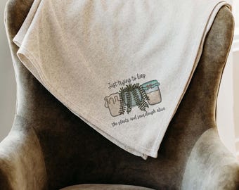 keeping plants alive cozy blanket throw blanket for couch, funny sourdough Christmas gifts for her unique gifts for bakers, white elephant