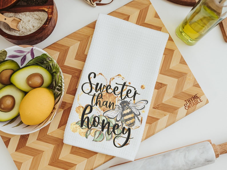 sweeter than honey bumble bee towel