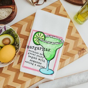 funny pina colada and margarita kitchen towels