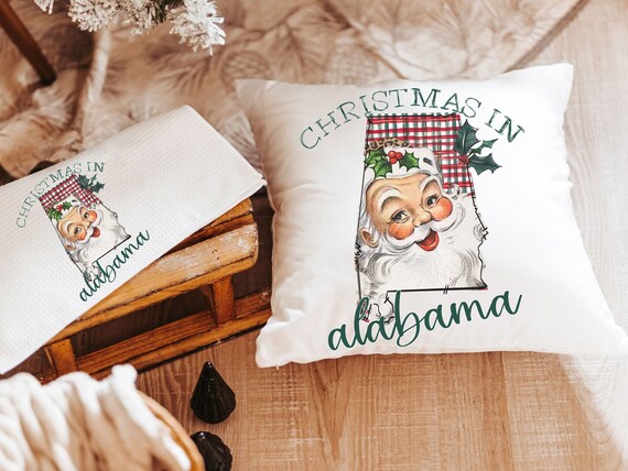custom Alabama Christmas Pillows & Towels