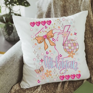 Custom preppy state throw pillows