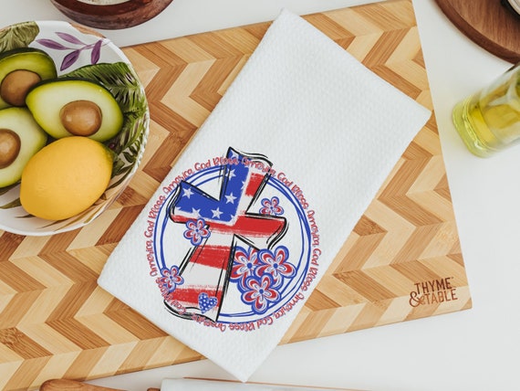 God bless America patriotic towels