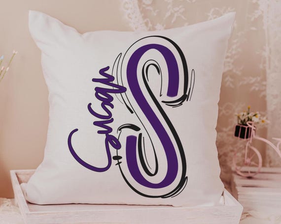 Personalized Purple Pillow With Name