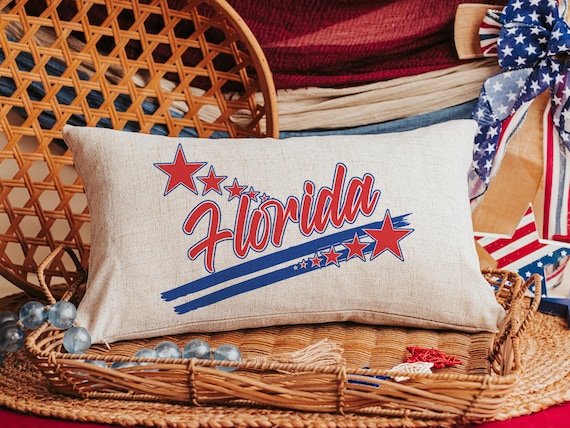 Custom Florida Patriotic Pillow