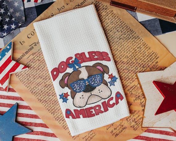Bernese Mountain Dog, Dog bless America Towels