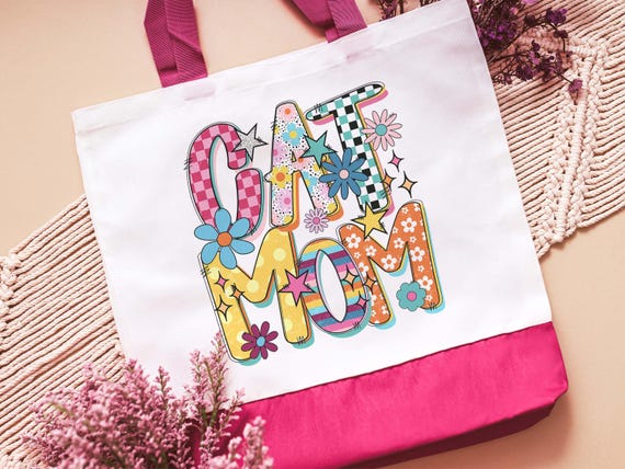 Cat Mom Tote Bag