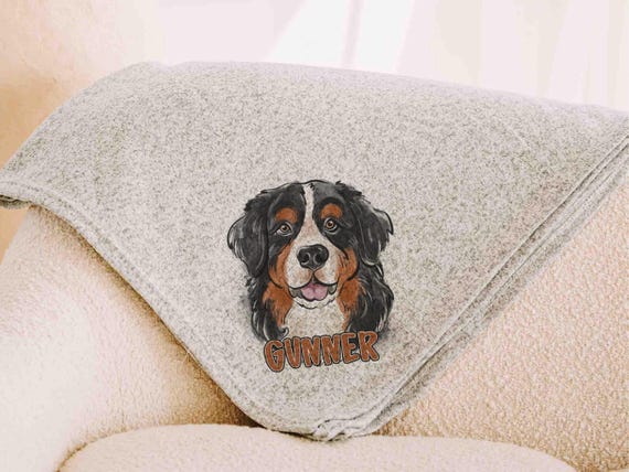 personalized bernese mountain dog blanket for dog lovers, berner mom dog mom gifts for women, bernese mountain dog gifts for her, cozy throw
