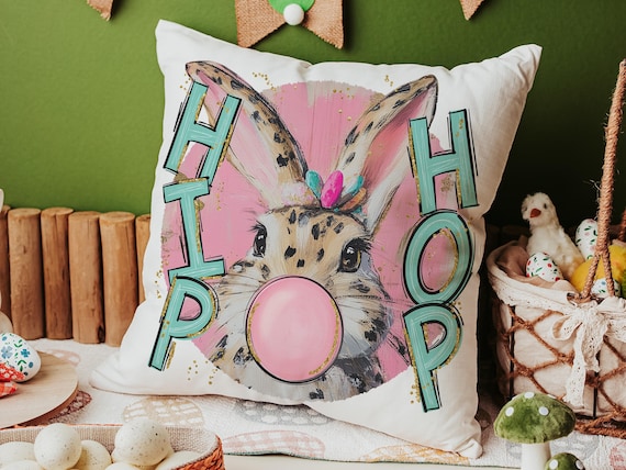 Hip Hop Easter Throw Pillows