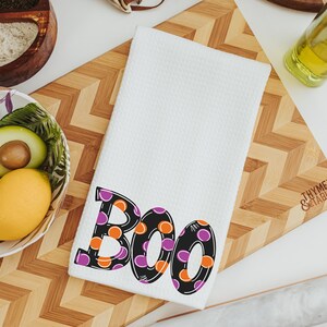 boo yall Halloween kitchen towels