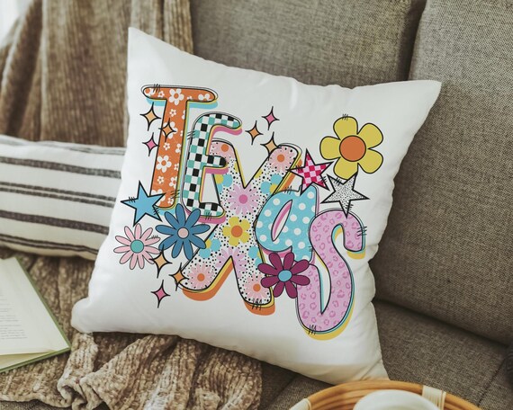 Colorful Texas Throw Pillows