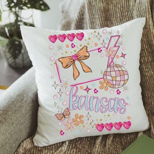 Custom preppy state throw pillows
