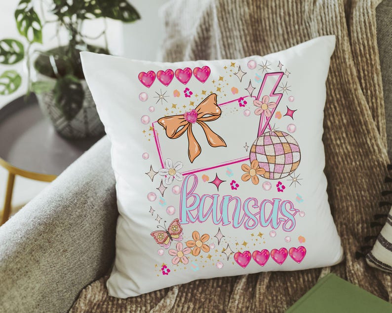 Custom preppy state throw pillows