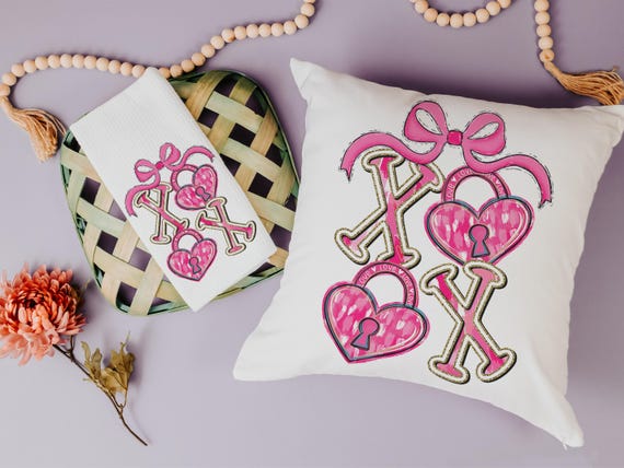 XOXO Valentine Pillow & Towel