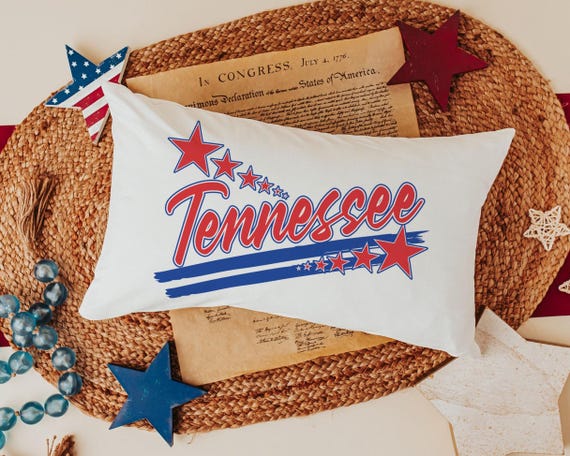Custom Tennessee Patriotic Pillow