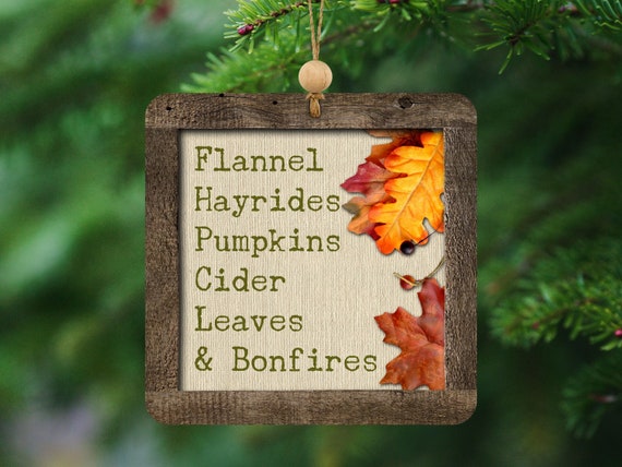 fall ornaments for small tree, fall car charms rear view mirror accessories for women, autumn decor for home, October birthday gifts for her