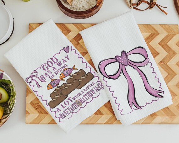 God has a way loaves and fish towels