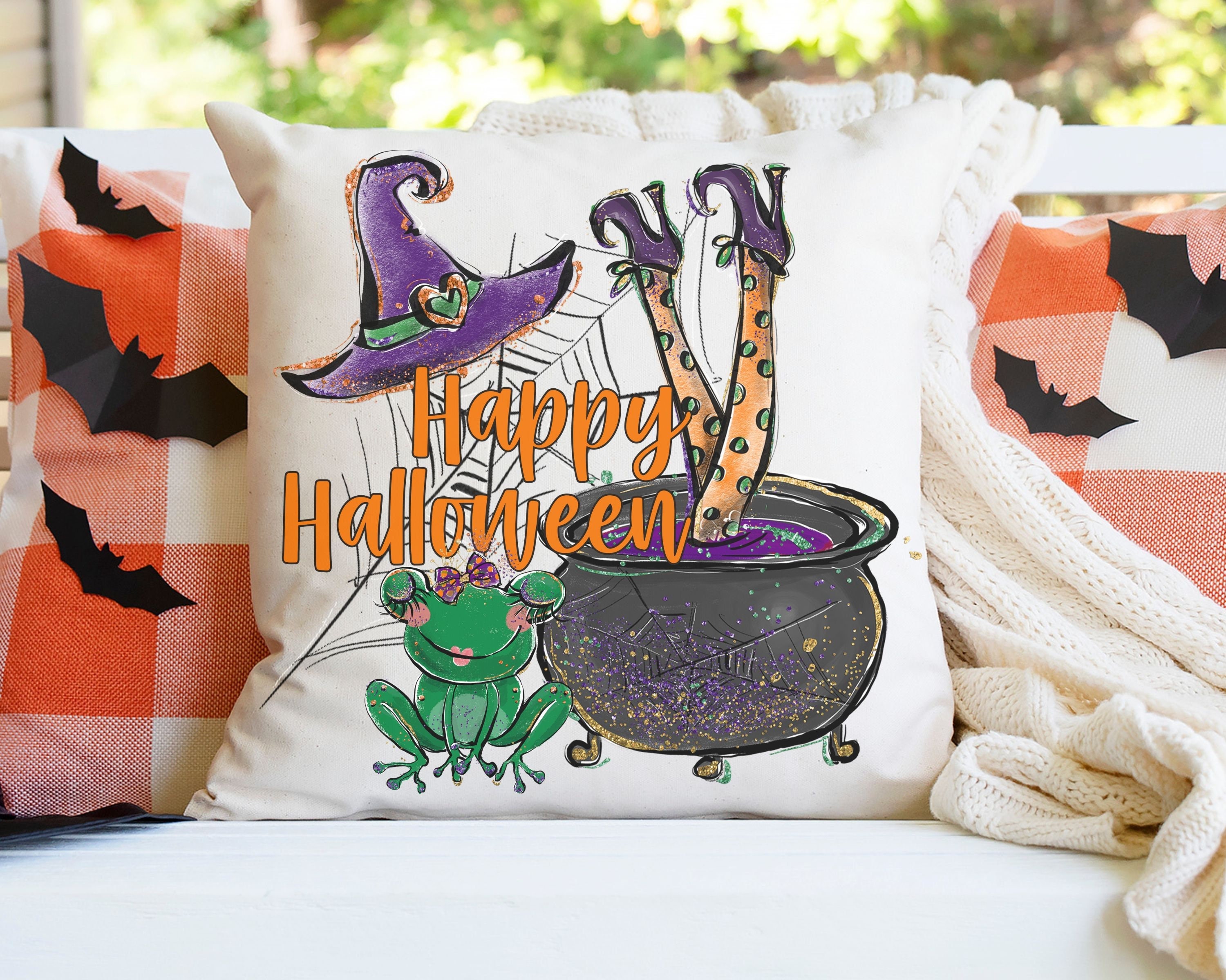 Happy Halloween Throw Pillows for Couch Funny Halloween 